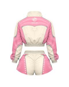 2026 Women's 2-Piece Street Sportswear Set Full-Sleeve T-Shirt and <b>Knee</b>-Length Shorts Breathable Non-Pilling - Product Image 2