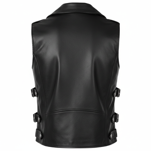 Veste en cuir véritable pour homme, grande taille, personnalisée, réversible, en cuir de vachette épaissi, à revers court, noire, coupe ajustée, respirante, imperméable et coupe-vent - Product Image 2