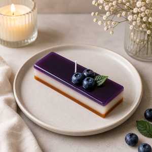 Bougie décorative rectangulaire brillante en cire de soja, inspirée des desserts superposés, parfumée aux fruits et aux fleurs, pour la maison, cadeau de mariage - Product Image 1
