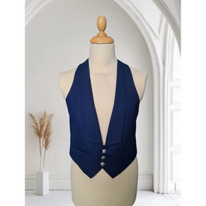 Veste et gilet Prince Charlie bleus traditionnels écossais pour hommes, manteau Highland en gros - Product Image 3