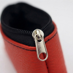 Compact Portable Handmade Premium Genuine Leather Safety Razor Pouch Travel <b>Case</b> with Zipper Closure for Men - Product Image 3