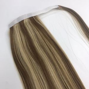 Ietnamese-extensiones de cabello humano con cola de caballo, cabello liso de doble estiramiento, sin enredos - Product Image 5