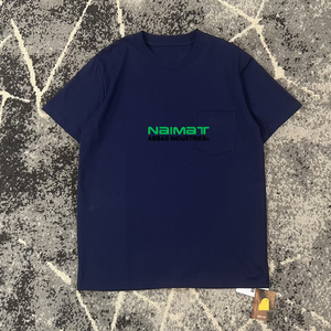 CarhartPocket <b>Logo</b> Badge Short-Sleeved Heavyweight Cotton/Bamboo Fiber Breathable Slim Fit Knitted T-Shirt - Product Image 1