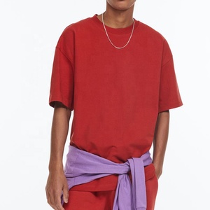 Camiseta de algodón 100 orgánico de color personalizado para hombres y mujeres, camisa de cuello redondo de alta calidad, venta al por mayor - Product Image 3