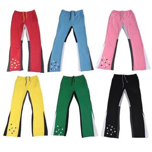 OEM Pantalons tendance empilés pour hommes avec logo personnalisé de haute qualité Streetwear unisexe Pantalons de survêtement évasés/pantalons de jogging Décoration en dentelle - Product Image 6
