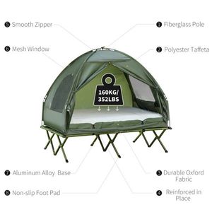 Tenda da Campeggio Automatica Impermeabile per 2 Persone, Doppio Strato in Oxford, per Escursionismo - Product Image 4