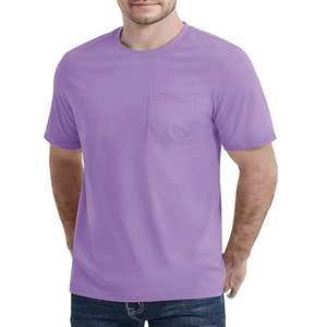 T-shirt décontracté basique à manches courtes pour homme, coupe ajustée, col ras du cou, uni, été - Product Image 5