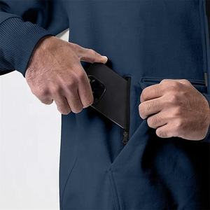 เสื้อมีฮู้ดพิมพ์โลโก้ตามสั่งสำหรับผู้ชายเสื้อฮู้ดแบบรูดซิปแบบวินเทจซักได้ตามต้องการ - Product Image 2