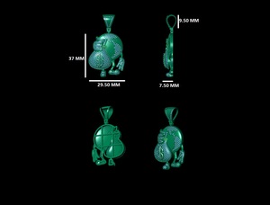 925 <b>Silver</b> Gold Plated Lucky Money Bag Dollar Sign Cartoon <b>Necklace</b> Custom Wealth Symbol Fine Pendants Lab Grown Diamond Gift - Product Image 6