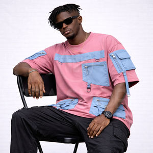 Nueva llegada: Camiseta táctica urbana de estilo cargo con múltiples bolsillos y corte oversize para hombre al por mayor - Product Image 5