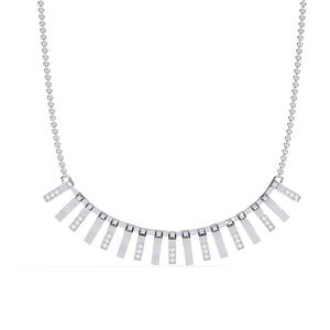 PT950 Platinum <b>Necklace</b> Featuring Brilliant Round Lab Grown Diamond Elegant Women <b>Statement</b> Diamond <b>Necklace</b> - Product Image 1