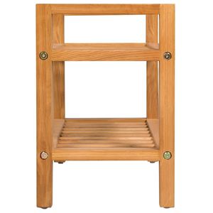 Zapatero de madera maciza de roble con 2 estantes 19,7 \ "X 10,6 \" x 15,7 \ "-Solución de almacenamiento duradera y elegante - Product Image 3