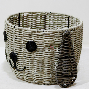 Cute Animal Shaped Eco-Friendly Modern Natural Rattan <b>Storage</b> <b>Basket</b> with Handles for Children's <b>Toy</b> <b>Storage</b> - Product Image 5