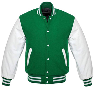 Unique Style <b>Men's</b> Baseball <b>Jackets</b> With Leather Sleeves Wholesale <b>Long</b> Sleeve Leather Windproof Quilted <b>Men</b> Varsity <b>Jacket</b> - Product Image 1