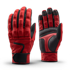 Gants de hockey sur gazon rouges professionnels, sans doigts, pour le sport, protection des mains pour l'entraînement, les matchs et les exercices. - Product Image 3