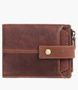 Green Faux Suede Bifold Wallet With Zipper Coin Pocket And <b>Card</b> Slots - Product Image 2