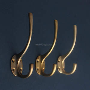 Brass <b>wall</b> hooks offering versatile hanging options <b>for</b> everyday household items with <b>wall</b> mounted organization solutions spaces - Product Image 4
