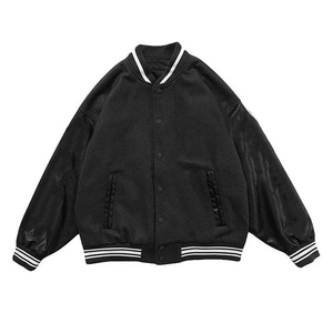 Blouson Bomber Noir Uni Personnalisable pour Homme en Tissu Denim Respirant – Vente en Gros, Pas Cher, Hiver, Streetwear, Fitness – Fabricant - Product Image 1
