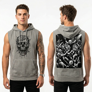 Sudadera con Capucha Verde Menta con Gráfico de Corazón de Espinas, Personalizada para Hombre, con Estampado de Laberinto en la Espalda, Estilo Romántico Gótico Urbano, Sudadera de Forro Polar - Product Image 2