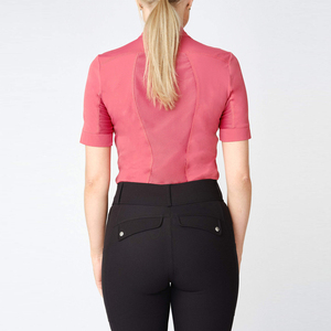 Chemises de concours d'équitation à manches courtes pour femmes, en maille, personnalisées, pour l'équitation anglaise - Product Image 6