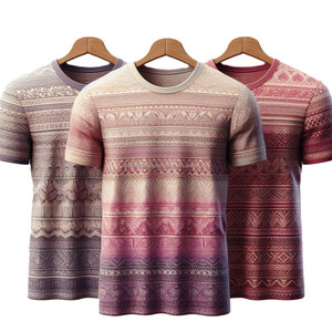 เสื้อยืดแขนสั้นพิมพ์ลายทั่ว180gsm เสื้อยืดสไตล์ไฮสตรีทถักลายคอกลมมีลวดลายไม่เหมือนใครพิมพ์ลายตามสั่ง - Product Image 3