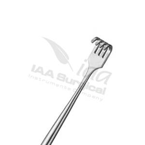 Écarteur chirurgical manuel 195 mm (7,34 po) à 4 branches, mâchoires émoussées, profondeur 9,30 mm, largeur mâchoires 16,30 mm, usage hospitalier - Product Image 5