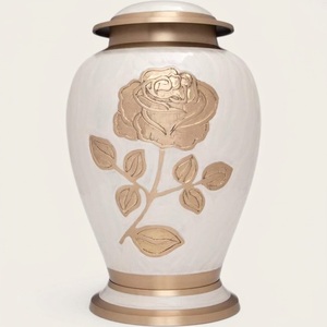 Elegant Angel Wings Cremation Urns Large White And Silver Funeral Vase Secure Threaded Lid Decorative <b>Memorial</b> <b>Keepsake</b> Urn - Product Image 6