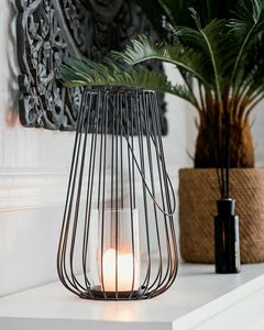 Lanternes en fer noir avec motifs modernes pour la décoration intérieure contemporaine, centres de table de mariage, fabricant, exportateur, fournisseur en gros - Product Image 6