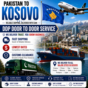 บริการขนส่งสินค้าจากปากีสถานไปยังคอซอวอ แบบ DDP Door to Door ขนส่งทางอากาศ ขนส่งทางทะเล พร้อมบริการพิธีการศุลกากร - Product Image 1