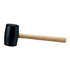 Maillet en caoutchouc naturel noir avec manche en bois - Product Image 2