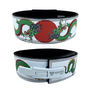 New Lever Buckle Custom Logo 13mm Thickness Anime Printed Advanced Protection Wrap-around Core Support Leather Weightlifting - Product Image 4