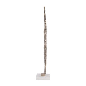 Modern Abstract Metal Sculpture Handmade Artistic Tabletop Decor Irregular Shape Silver Finish Living Room <b>Decoration</b> - Product Image 4