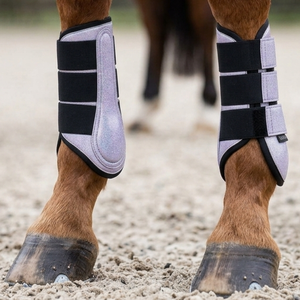 Botas de neopreno premium con purpurina para caballos, botas brillantes para caballos, logotipo personalizado, venta al por mayor, proveedor ecuestre OEM - Product Image 6