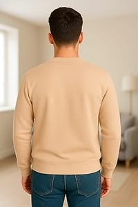 เสื้อสเวตเชิ้ตคอกลมผ้าฝ้ายออร์แกนิคเนื้อนุ่มสำหรับผู้ชาย แฟชั่นฤดูใบไม้ร่วงฤดูหนาวแบบยั่งยืน เสื้อผ้าลำลองเรียบง่าย - Product Image 3