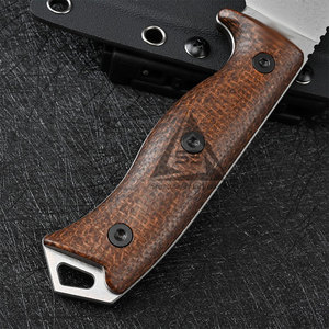 Cuchillos de Hoja Fija con Mango de Madera Hechos a Mano, Último Modelo, Cuchillas de Acero Damasco Inoxidable OEM de Alta Calidad, Logotipo Personalizado, 3 Años de Garantía - Product Image 6