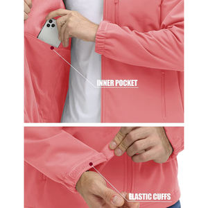 <b>Coral</b> Fleece <b>Jacket</b> Stand Collar Zipper Closure Full Sleeve Windproof Solid Color Polyester Material Autumn Wear - Product Image 4