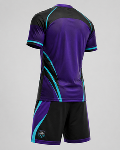 Vibe Craft Men's Soccer Jersey Set Maroon Gray Short Sleeve Moisture Wicking <b>Athletic</b> Fit All Seasons cheap price wholesale - Product Image 6