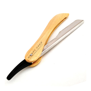 <b>Single</b> <b>Blade</b> Straight <b>Razor</b> with Brown Wooden Handle Professional Barber Straight Edge <b>Razor</b> Classic Traditional Wet Shaving Too - Product Image 1