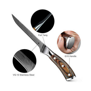 Cuchillos de Deshuesar de Acero de Damasco de Precisión, con Filo Afilado, Hechos a Mano, Cuchillos de Cocina de Primera Calidad - Product Image 2