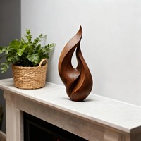 Art abstrait en bois sculpté à la main, élégant centre de table, décoration haut de gamme, accessoire de maison de boutique, en bois, Pâques, Baptême