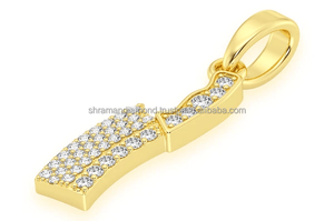 Trendy Classic Fashion Jewelry Custom Iced 925 <b>Silver</b> Rhodium Plated <b>Necklaces</b> Kitchen Chef Butcher's Knife Hip Hop Natural Gift - Product Image 6