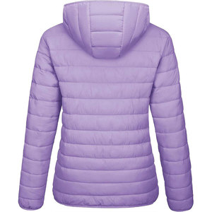 Veste matelassée d'hiver pour femme, à capuche, à manches longues, coupe ajustée, fermeture éclair, couleur unie, style décontracté - Product Image 3