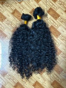 Mechones de Cabello Rizado Indio Natural |   Cabello Humano Virgen Negro Natural |   Extensiones de Cabello Temple - Product Image 2