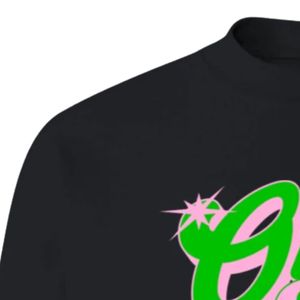Sudadera Negra con Gráfico 'One Nine Oh Eight', Cuello Redondo, Manga Larga, Puños Acanalados, Informal, para Mujer, Estilo Urbano - Product Image 5