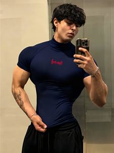 Camiseta Deportiva de Compresión Casual para Hombre, Ropa de Gimnasio de Secado Rápido, Transpirable, Ecológica, 100% Poliéster, Estampado Personalizado de Alta Calidad 20 - Product Image 4