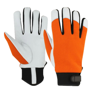 Guantes de Cuero Sintético, Guantes de Trabajo Mecánico Duraderos, Protección de Palma de Cuero PU, Suministro OEM - Product Image 1