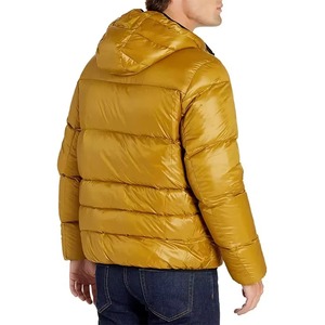 New 2026 Design Men's Puffer Jacket Warm Hooded <b>Covered</b> <b>Button</b> Breathable Canvas Soft Shell Turtleneck Collar Winter Outdoor - Product Image 3