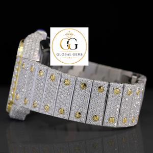 Gold Iced Out Diamond <b>Watch</b> Luxury Diamond Hip Hop for Gifts Celebrations and Special Occasions Available for Best Price - Product Image 6