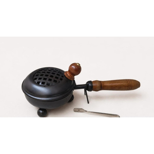 Quemador Árabe Tradicional Hecho a Mano con Mango de Madera, Metal Vintage para Oud y Resina, Lujo para el Hogar - Product Image 4