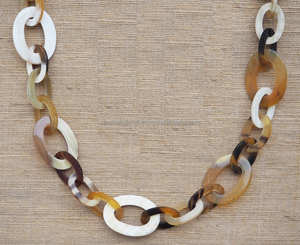 Collier de Saint Valentin en corne naturelle Collier de Noël Collier de vacances - Product Image 4